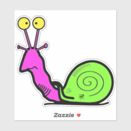 Lustige coole Schnecke Cartoon Aufkleber