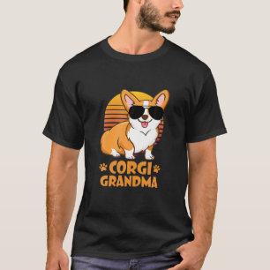 Lustige Corgi-Oma Vintage Retro Hundeliebhaber T-Shirt