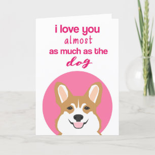 Lustige Corgi Valentinstagskarte Feiertagskarte