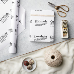 Lustige Cornhole-Definition Cornhole-Spiel Sportge Geschenkpapier