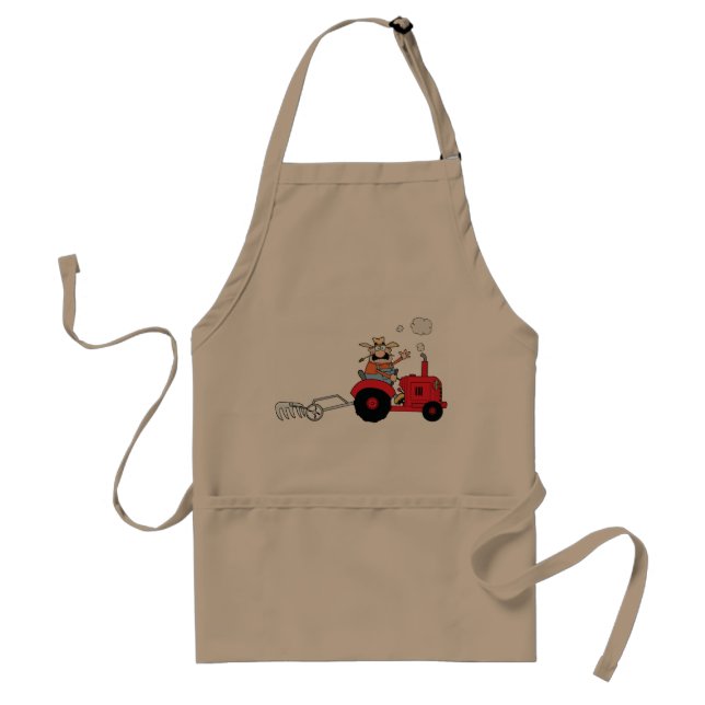 Lustige Country-Bauer-Traktor-Cartoon Schürze (Vorne)