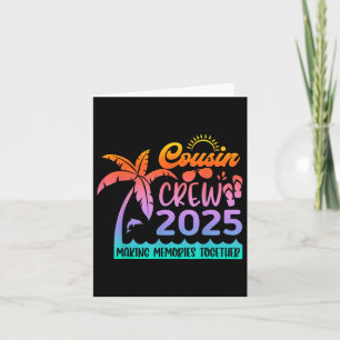 Lustige Cousin-Crew 2025 Sommergruppe macht Erinne Karte
