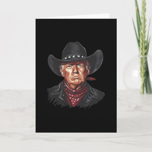 Lustige Cowboy Western Donald Trump Us Flag Wahl Karte