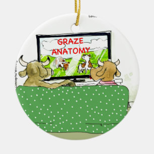 Lustige Cows Zeichentrickserien Keramikornament