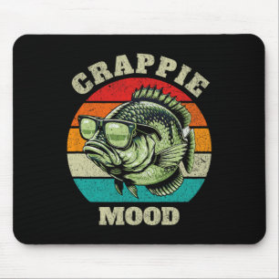 Lustige Crappie-Stimmung Retro-Angeln Sarkastische Mousepad