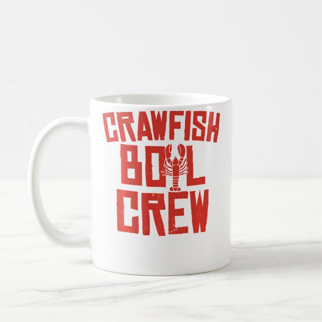 Lustige Crayfish Crawfish-Koch-Crew Kaffeetasse (Links)