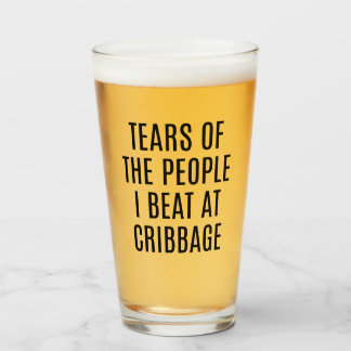 Lustige Cribbage-Unterlage Tränen der Leute, die i Glas