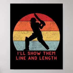 Lustige Cricket-Geschenke Bekleidung England Indie Poster