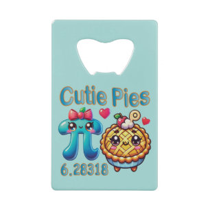 Lustige „Cutie Pies“ Hübsches Pi-Symbol & Pie-Pun Geldbeutel Flaschenöffner