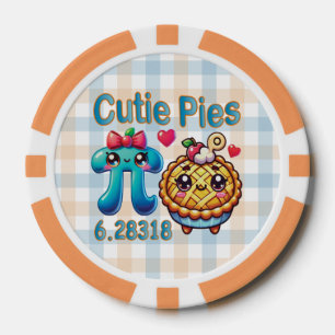 Lustige „Cutie Pies“ Hübsches Pi-Symbol & Pie-Pun Pokerchips