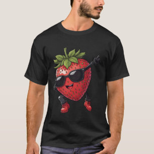 Lustige Dabbing-Erdbeere für Kinder Süße Fruchtlie T-Shirt