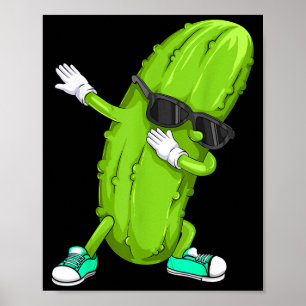 Lustige dabbing Gurke Geschenk _ süße tanzende Gur Poster