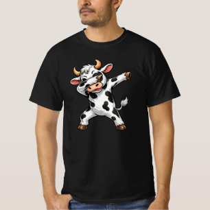 Lustige Dabbing-Kuh Süße Dabbing-Kuh Bauernhof-Tie T-Shirt