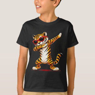 Lustige Dabbing-Tiger mit Sonnenbrille Kunstwerk T-Shirt
