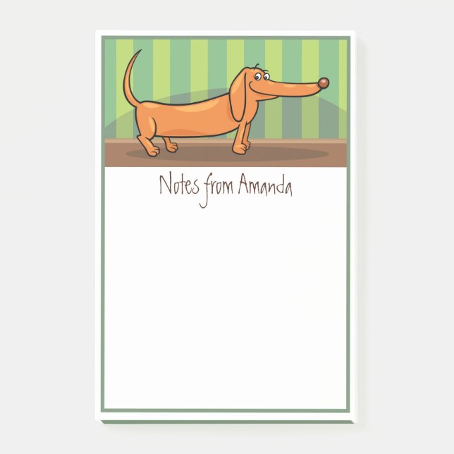 Lustige Dachshund-Post-It-Notes Post-it Klebezettel (Vorderseite)