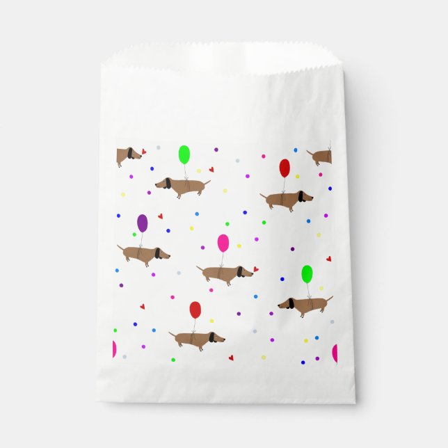 lustige Dackel Hunde Dackel Ballons Geschenktütchen (Vorderseite)