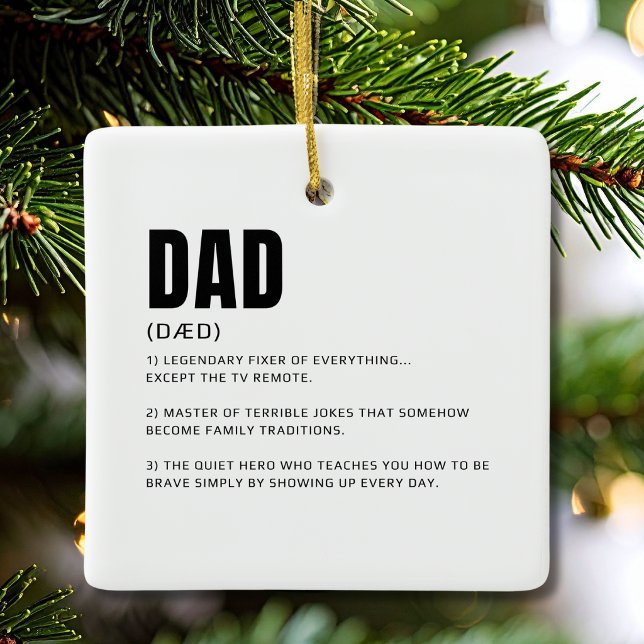 Lustige Dad-Definition Keramikornament (Von Creator hochgeladen)