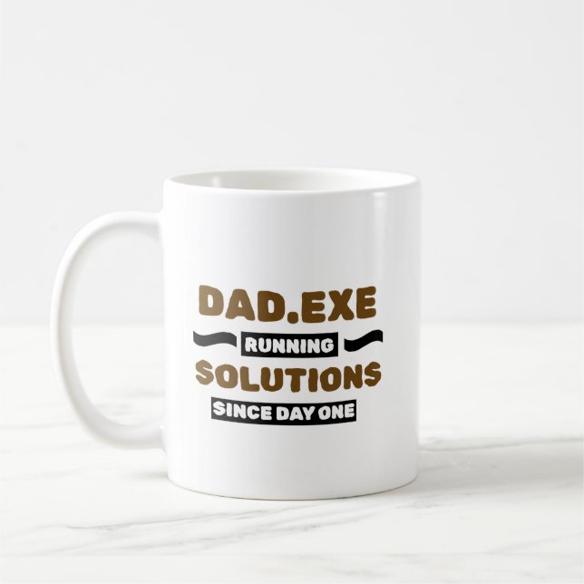 Lustige Dad.exe Running Solutions Kaffeetasse (Links)