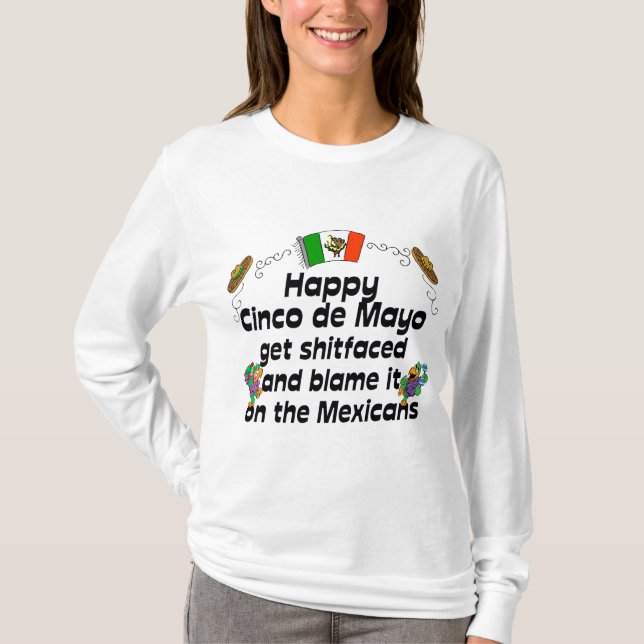 Lustige Damen Cinco Des Mayo T-Shirt (Vorderseite)