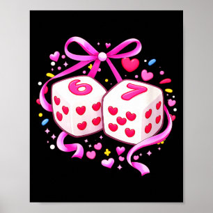Lustige Damen Preppy 67 Valentinstag Six Seven Wür Poster