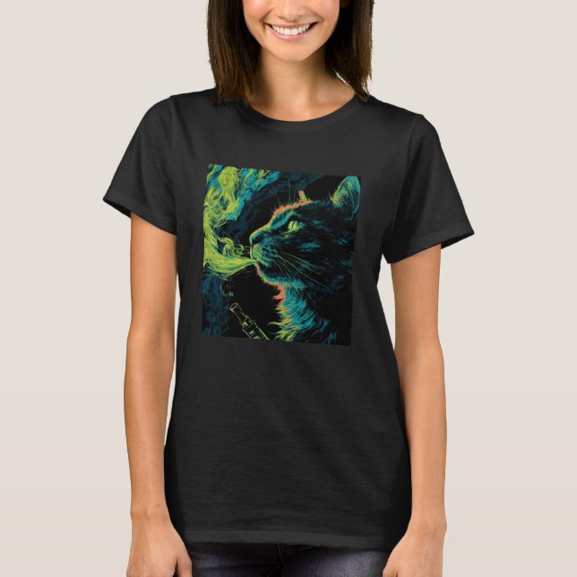 Lustige Dampfkatze, Dampf Kitty Meme, Feline Dampf T-Shirt (Vorderseite)