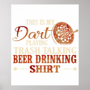 Lustige Dart Bekleidung Sprüche Zitate für Männer  Poster