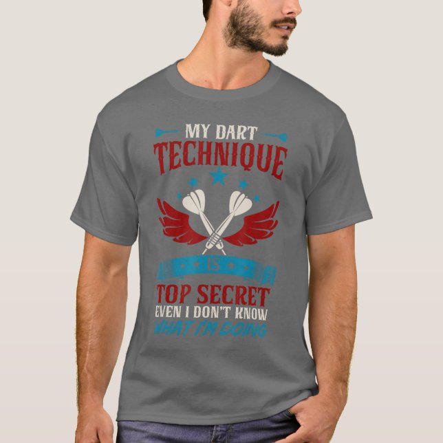 Lustige Dart Freunde T-Shirt (Vorderseite)