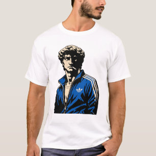 Lustige David-Michelangelo-Statue im Trainingsanzu T-Shirt