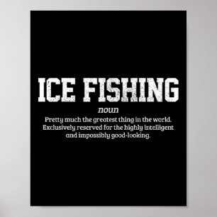 Lustige Definition des Eisanglers als Geschenk Poster