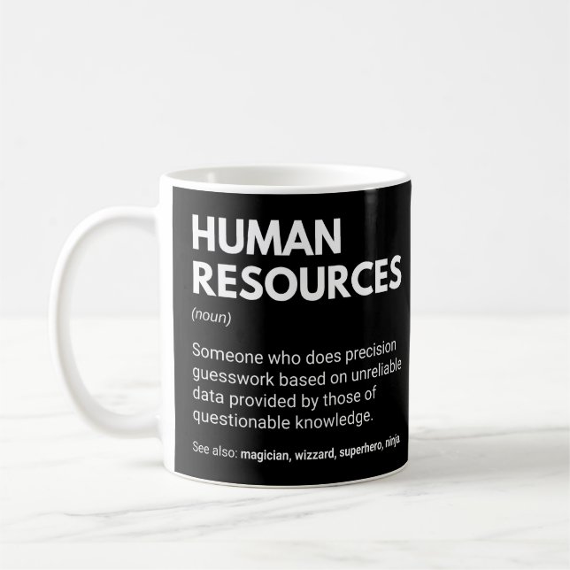 Lustige Definition des Personalmanagers Kaffeetasse (Links)