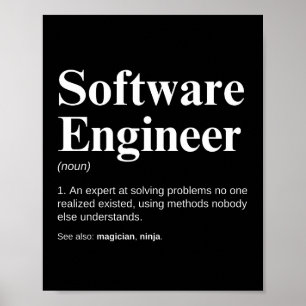 Lustige Definition des Software-Ingenieurs Poster
