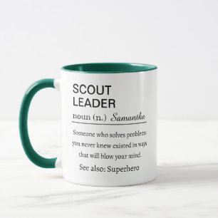 Lustige Definition eines Scout-Leiters Tasse
