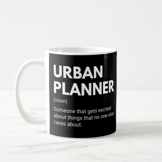 Lustige Definition eines Stadtplaners Kaffeetasse (Links)