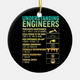 Lustige Definition eines Verständnisingenieurs lus Keramik Ornament
