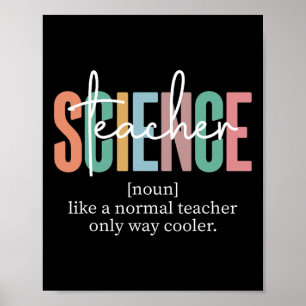 Lustige Definition eines Wissenschaftslehrers für  Poster
