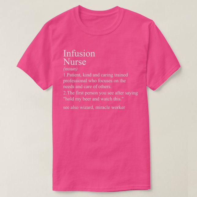 lustige Definition Infusionsschwester T-Shirt (Design vorne)