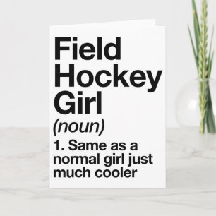 Lustige Definition von Feldhockey-Mädchen und Sy S Karte