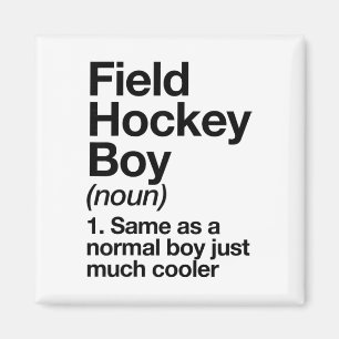 Lustige Definition von Field-Hockey-Jungen, Sport Magnet
