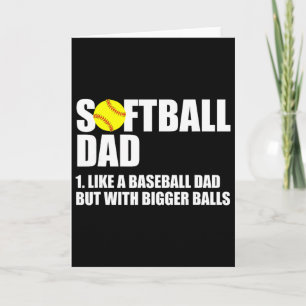 Lustige Definition von Softball-Vater  Karte