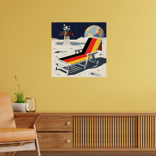 Lustige deutsche Flagge Poster