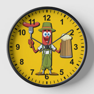 Lustige deutsche Oktoberfest-Wurst Uhr