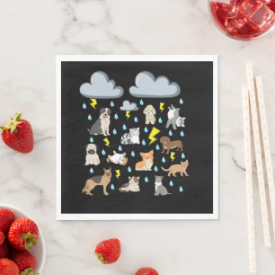 Lustige deutsche Redewendung Hundewetter Welpen Serviette