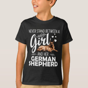 Lustige Deutsche Schäferhund-Kunst für Mädchen Fra T-Shirt