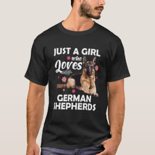 Lustige Deutsche Schäferhund-Kunst für Mädchen Fra T-Shirt
