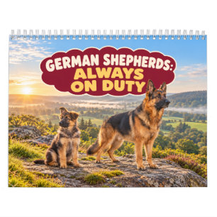 Lustige Deutsche Schäferhunde Immer im Dienst Kalender