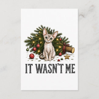 Lustige Devon Rex Katzen Weihnachten Es War Nicht Begleitkarte