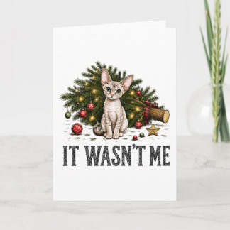 Lustige Devon Rex Katzen Weihnachten Es War Nicht Karte