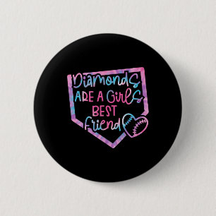Lustige Diamanten sind eines Mädchens bester Freun Button