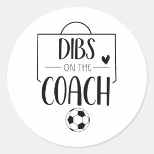 Lustige Dibs auf den Fußballtrainer Ll Ehefrau Fra Runder Aufkleber