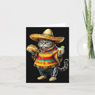 Lustige dicke Katze Cinco De Mayo dickes Kätzchen  Karte